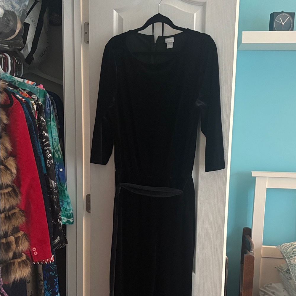Chicos Black Velvet jumpsuit
